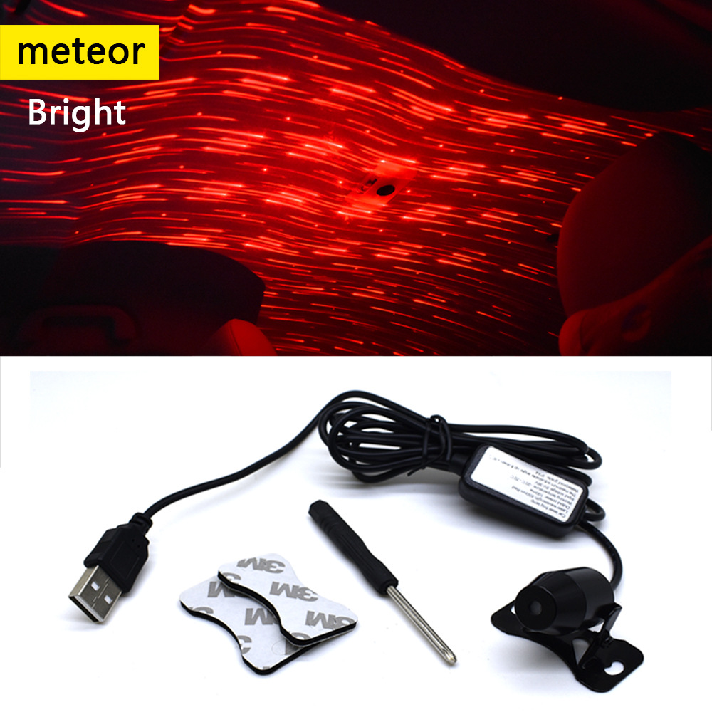 5V 5W Star Light LED Projection Decorative Light USB Atmosphere Light Modified Car Roof Sound Control Streamer